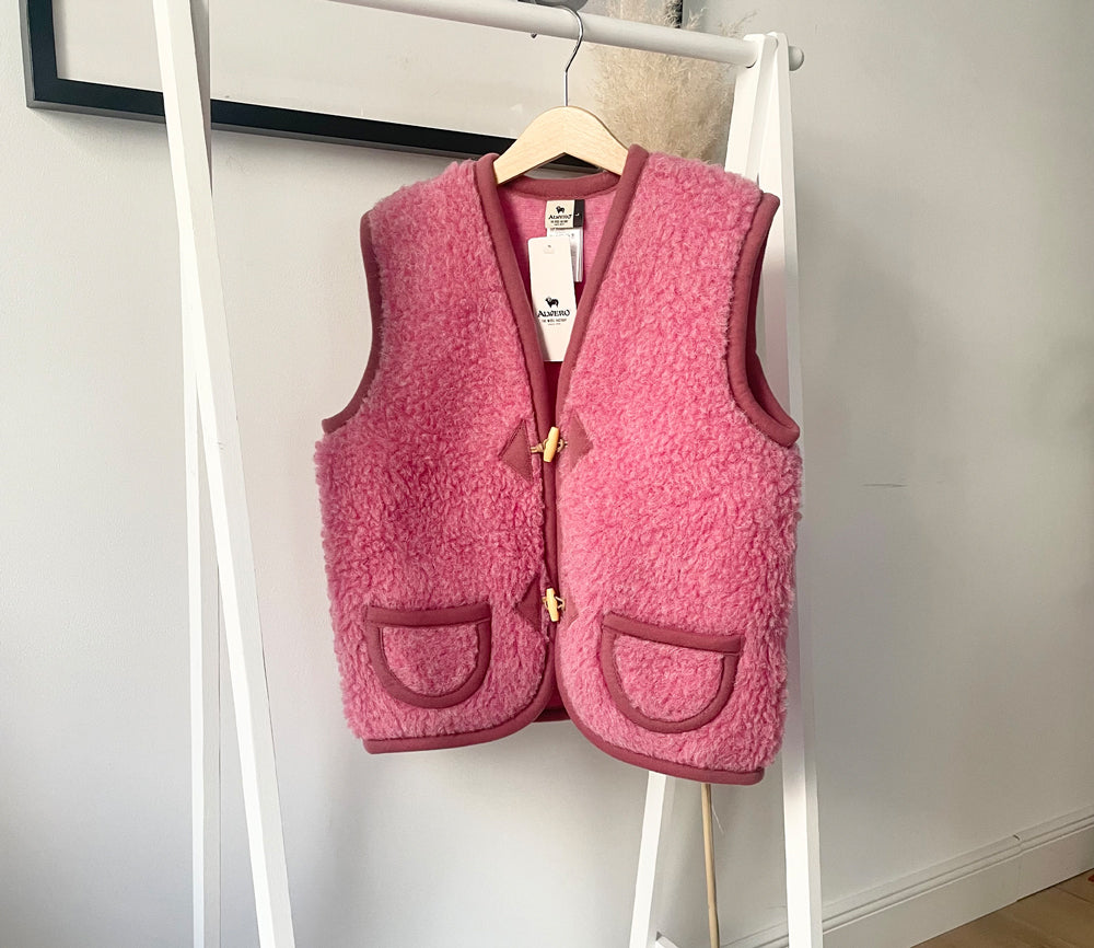 Alwero - Bodywarmer Alpen Junior, Biowolle, PINK (limited edition)