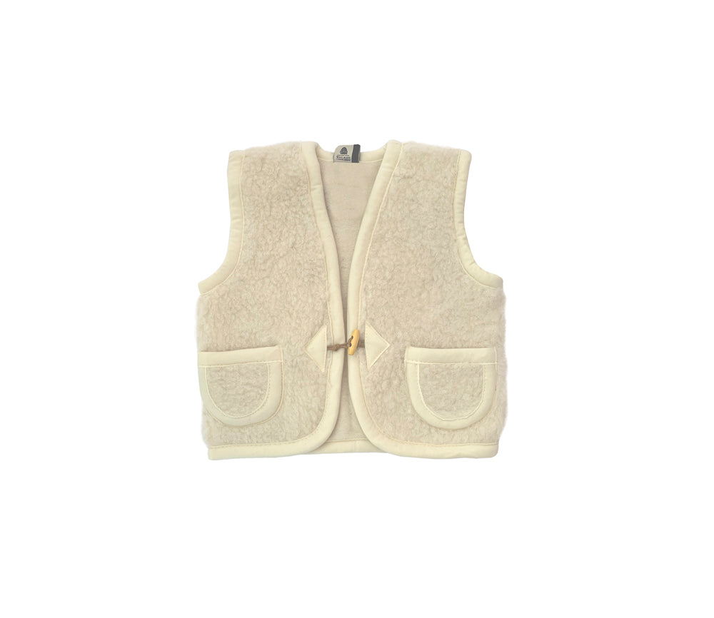 Alwero - Bodywarmer Alpen Junior, Biowolle, NATUREL