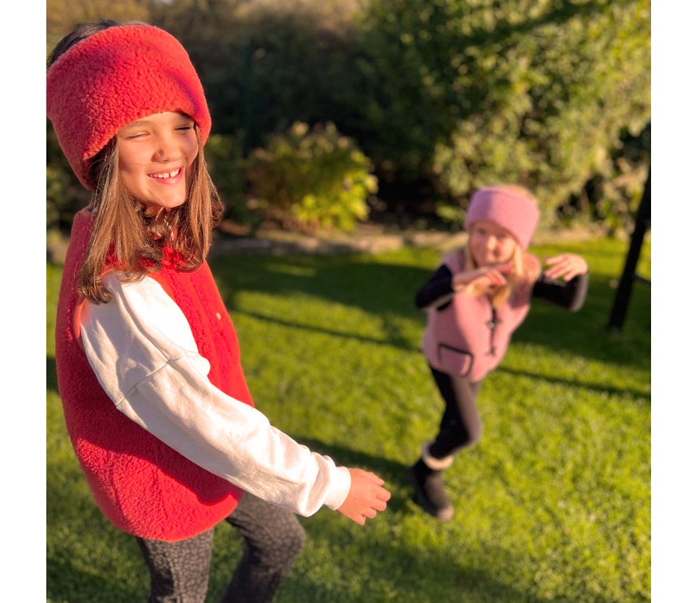 Alwero - Stirnband / Halswärmer VOVO, Coral, Biowolle, ultra light - Limited Edition