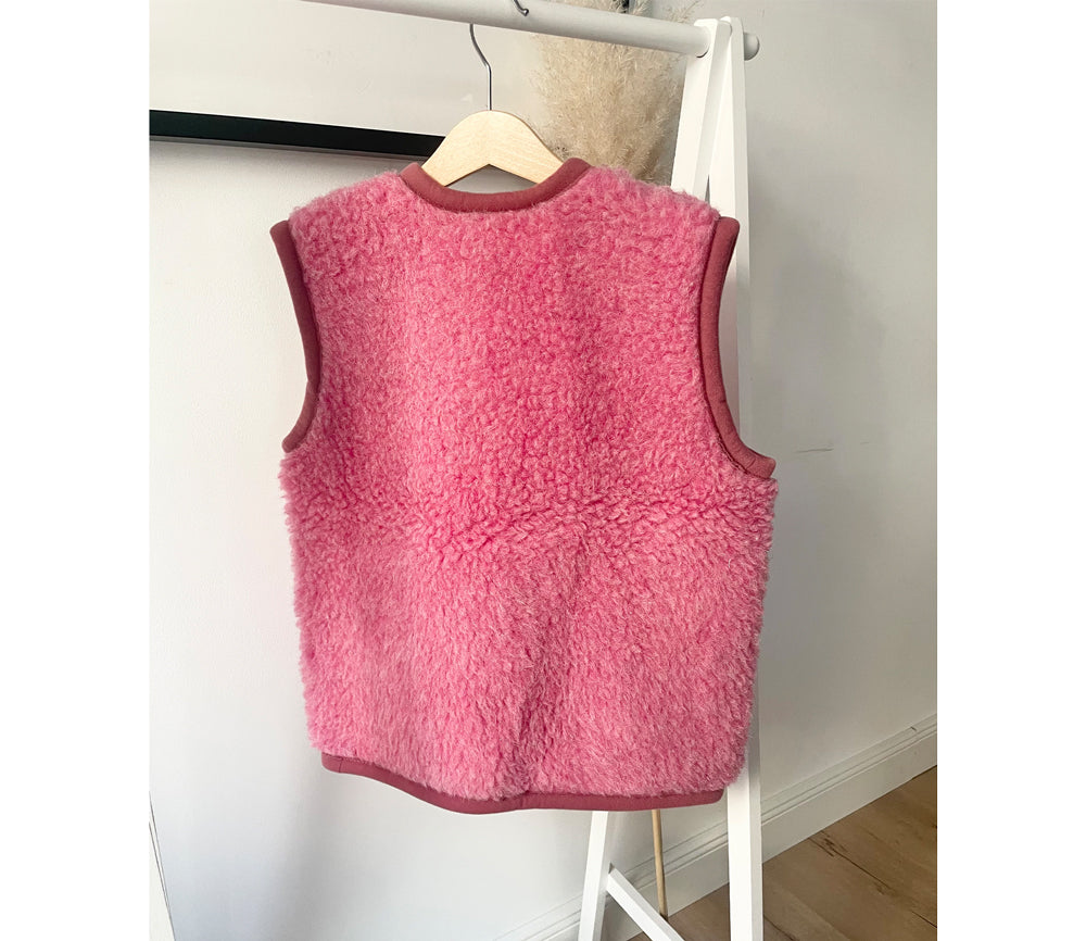 Alwero - Bodywarmer Alpen Junior, Biowolle, PINK (limited edition)