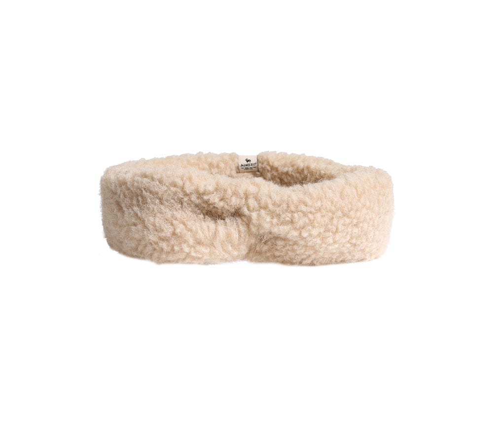 Alwero - Stirnband, Beige, Biowolle