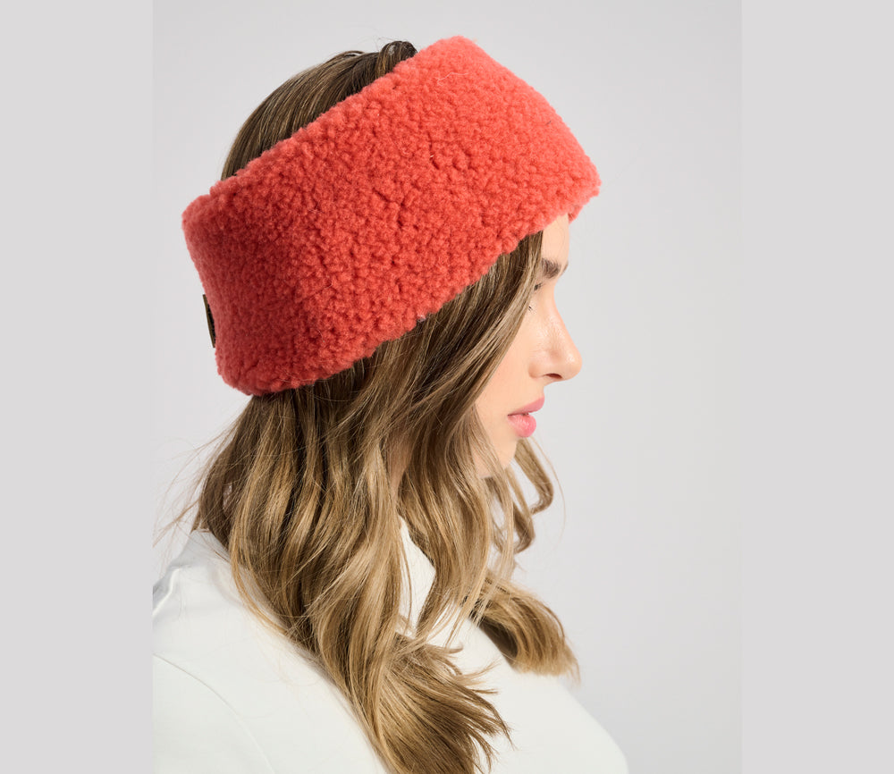 Alwero - Stirnband / Halswärmer VOVO, Coral, Biowolle, ultra light - Limited Edition