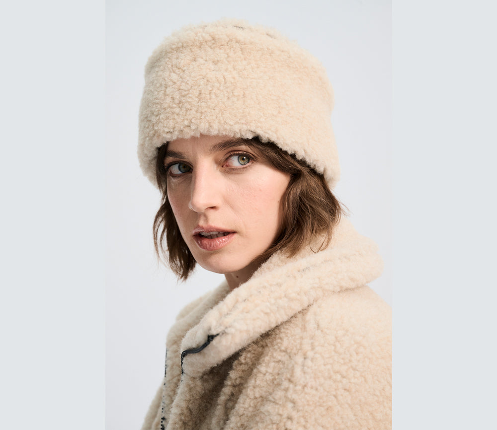 Alwero - Stirnband / Halswärmer VOVO, Sandy Brown, Biowolle, ultra light