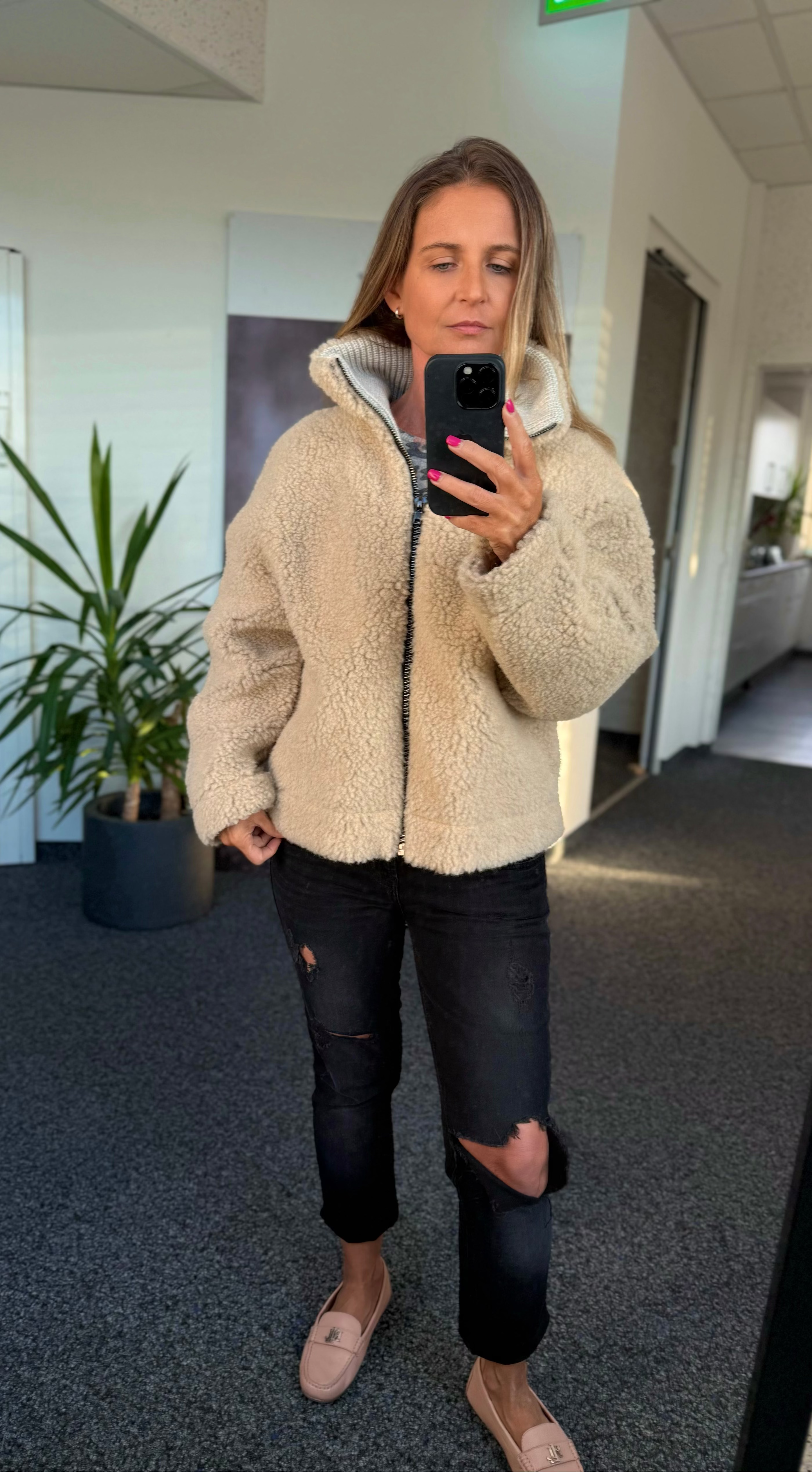 Alwero - Jacket NISEKO, Oversized, Sandy Brown, Organic Wool