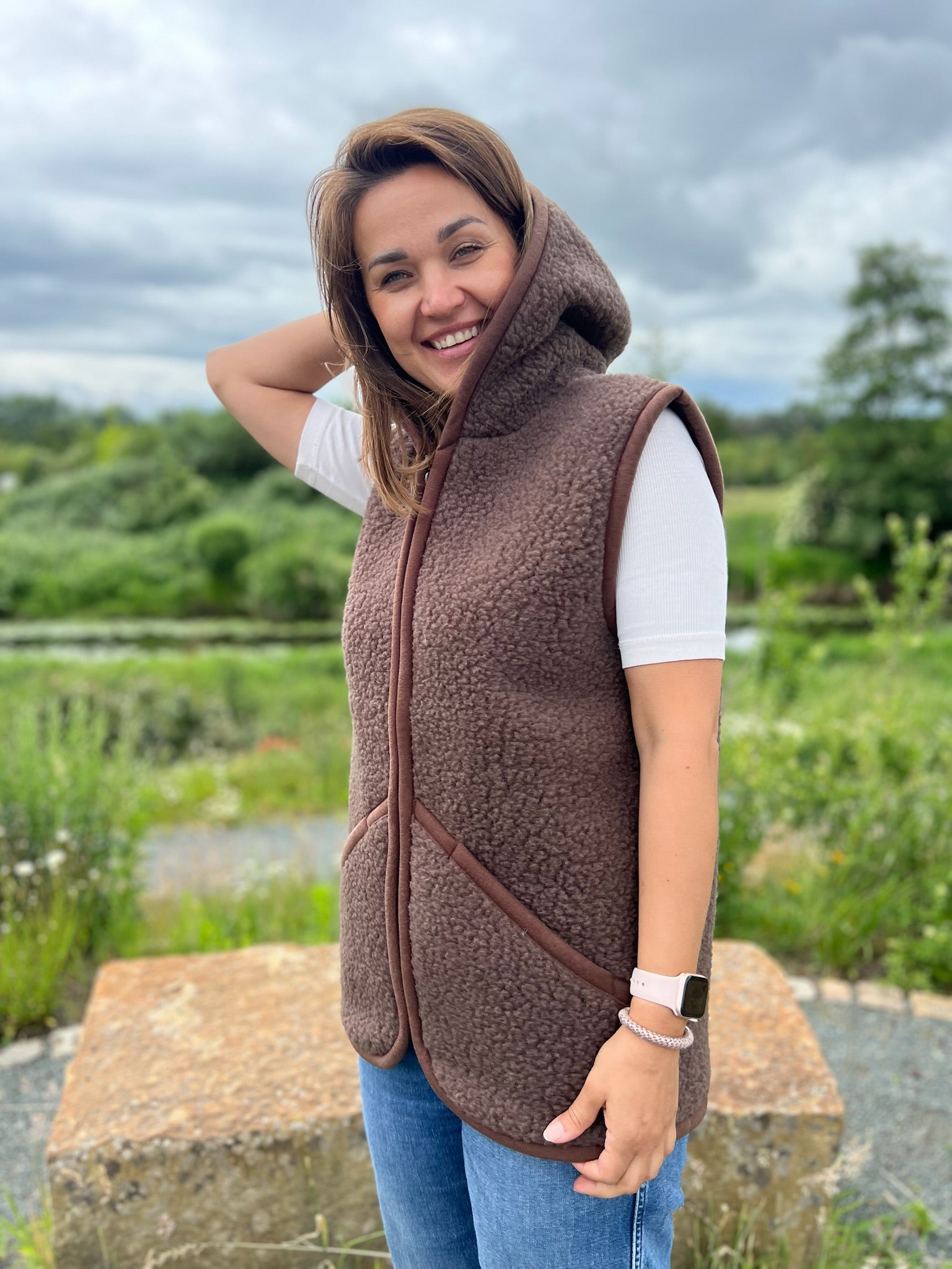 Alwero - "Everest" Adult Bodywarmer, Organic Wool, CHOCOLATE MARTINI, Unisex