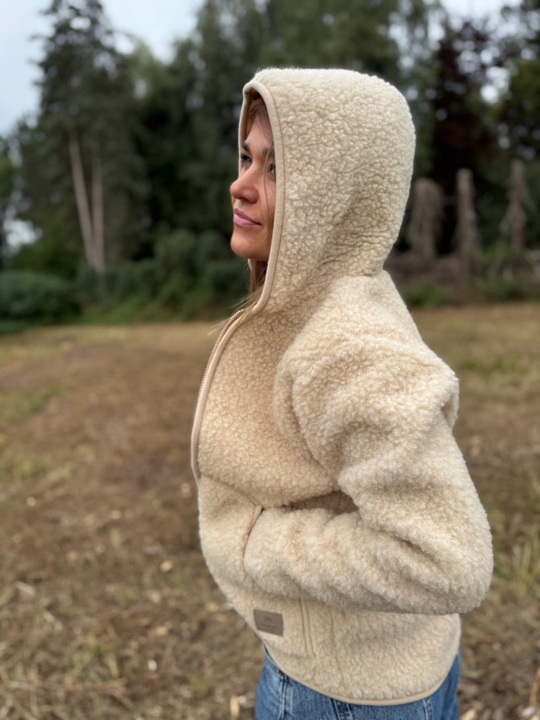 Alwero - Jacke "ALASKEN" Adult, BEIGE, Biowolle Ultra Light