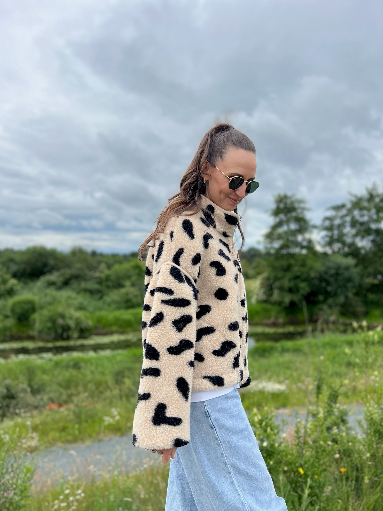 Alwero - Jacke BLOOM, Oversize, GEPARD, Merinowolle, ultra light