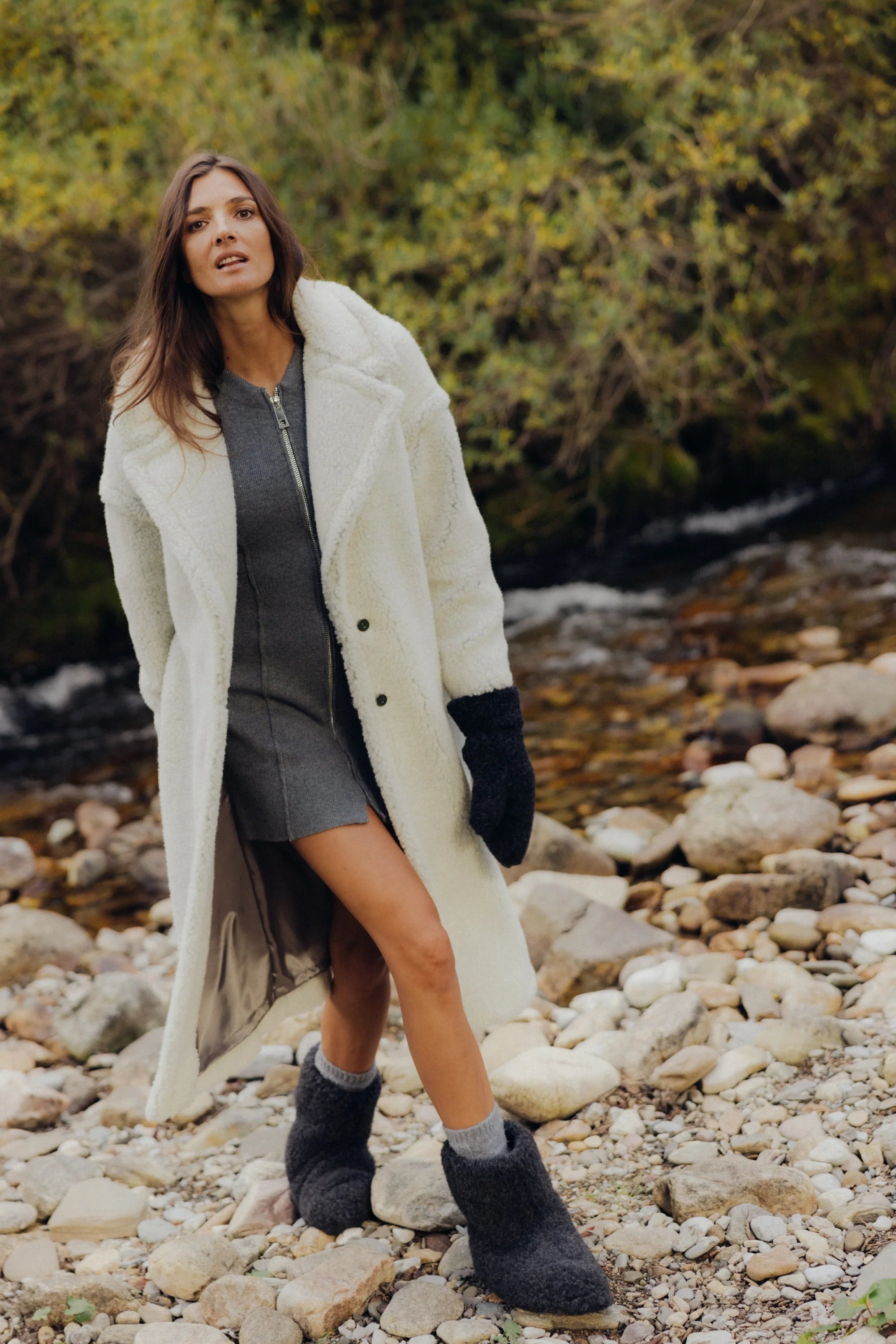 Alwero - Mantel "TEDDY MAX" Adult,  Sand Brown, Biowolle Ultra Light