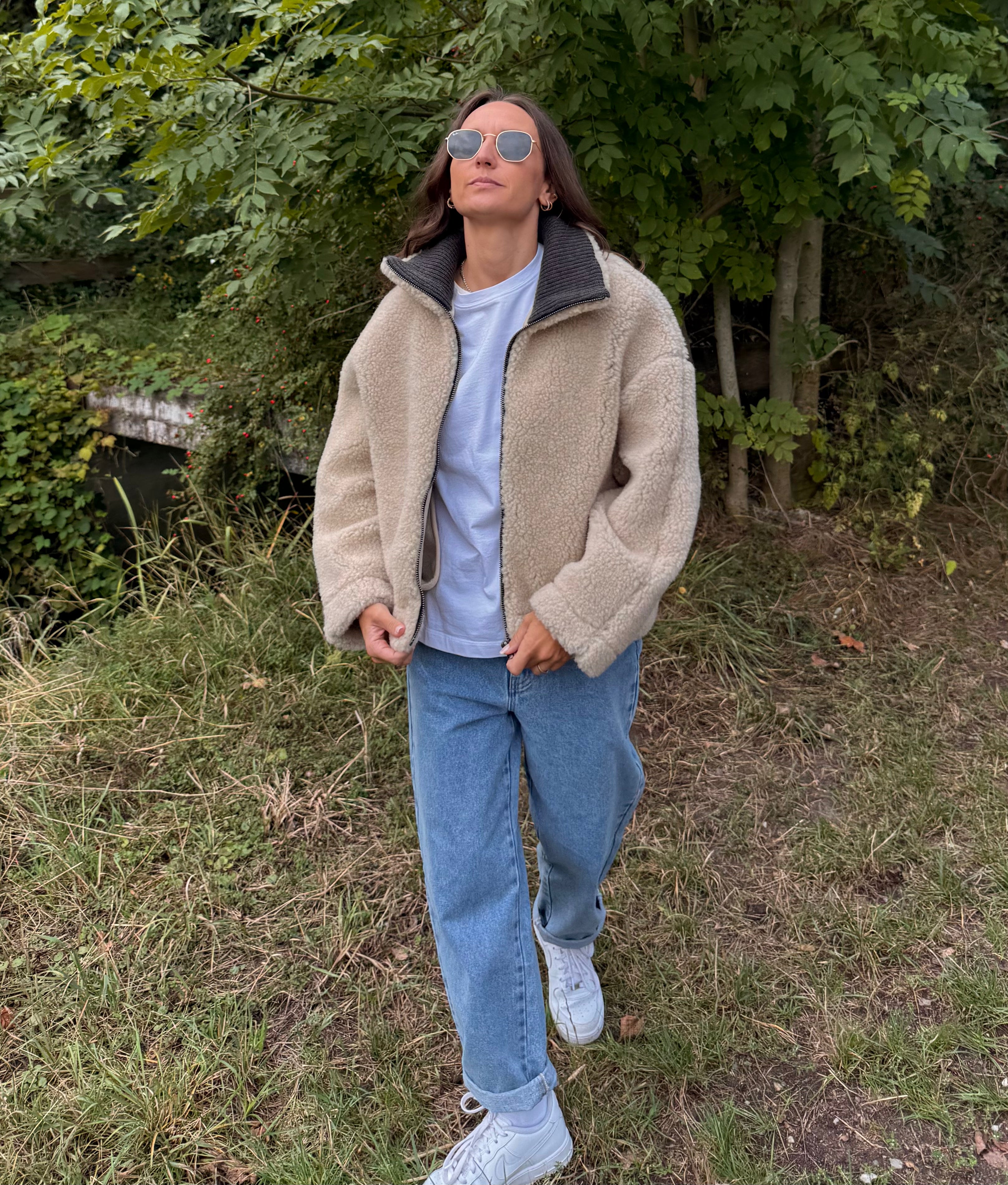 Alwero - Jacke NISEKO, Oversize, Sandy Brown, Biowolle