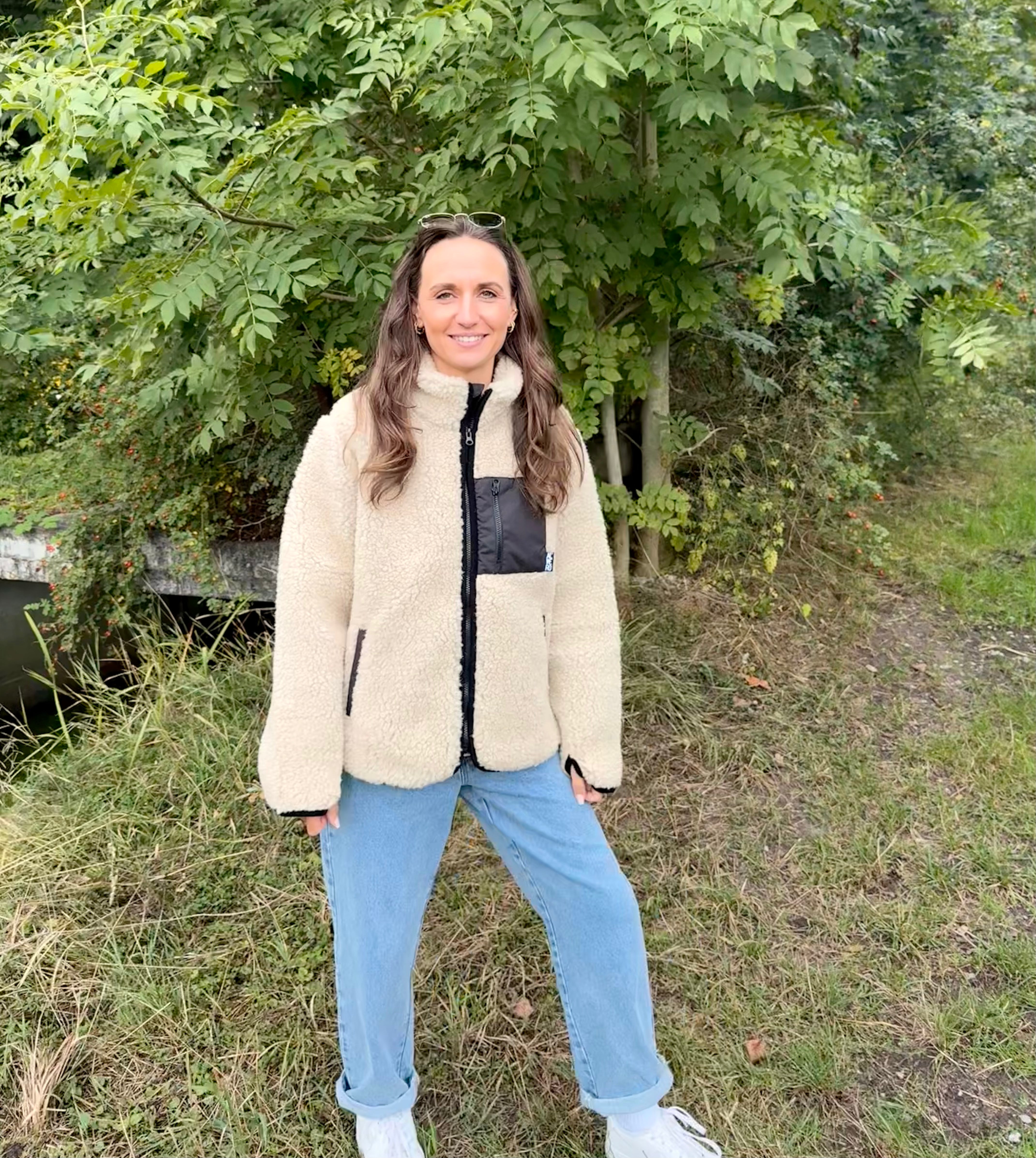 Alwero - Jacke SHERPA, Sand Brown, Biowolle, ultra leicht, unisex