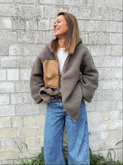 Alwero - Jacke "PATA" Adult mit Kapuze, MOUSE, Biowolle Ultra Light
