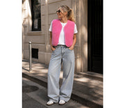 Alwero - Weste "CAMINO" Adult, BUBBLE GUM, Merinowolle, ultra light