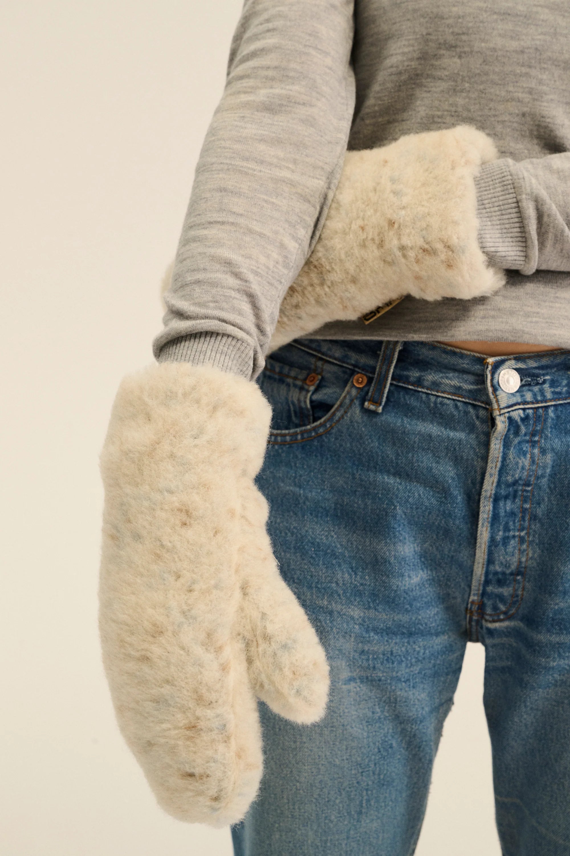 Alwero - Handschuhe, GULLY Adult, BEIGE MULTI DOTS, Biowolle