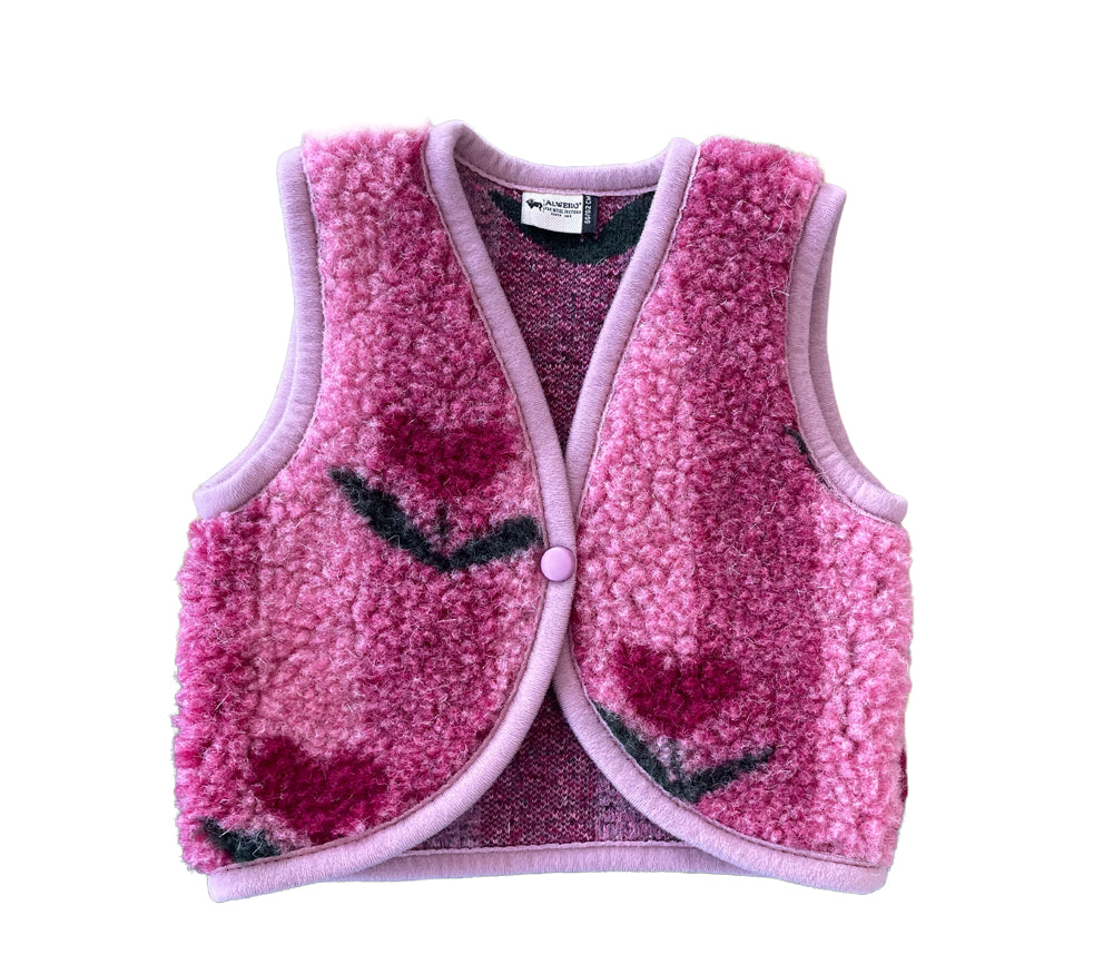 Alwero - Bodywarmer "LULU" Junior, CHERRY, Merinowolle, ultra light - LIMITED EDITION
