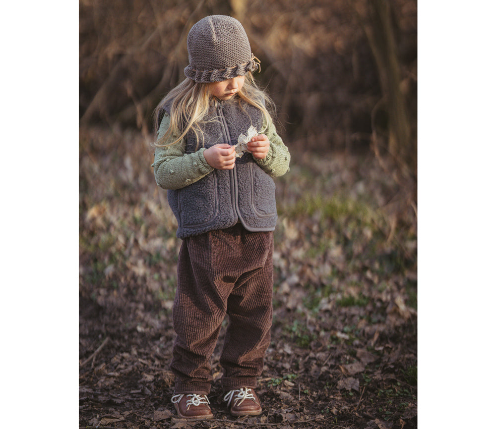 Alwero - Bodywarmer RUDI Junior, Anthrazit, Biowolle ultra light