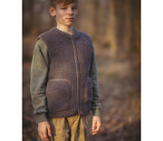 Alwero - Bodywarmer RUDI Junior, Anthrazit, Biowolle ultra light
