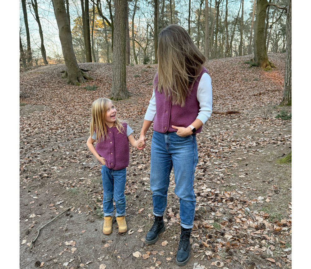 Alwero - Bodywarmer "TYB" Junior, Biowolle, FRENCH VIOLET, ultra light