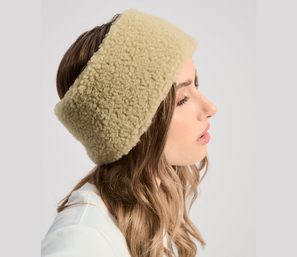 Alwero - Stirnband / Halswärmer VOVO, Pistachio, Biowolle, ultra light - Limited Edition