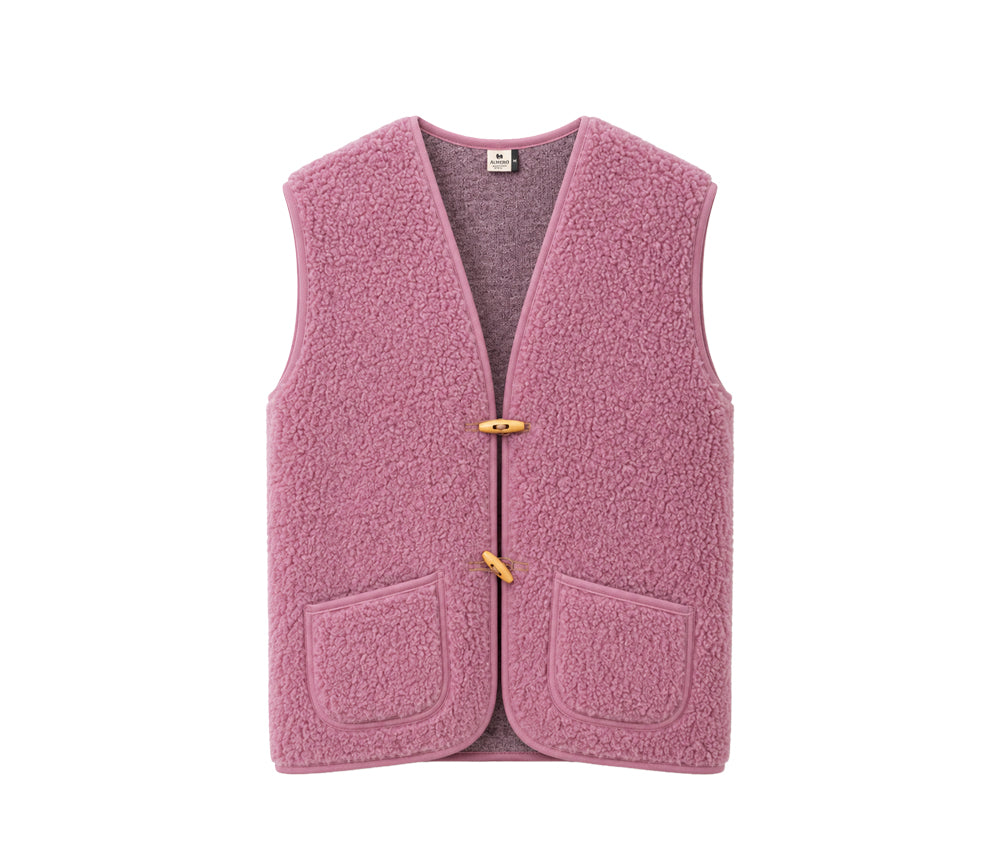 Alwero - Bodywarmer "Alpen 3.0" Adult, Organic Wool, Venetian Pink, ultra light