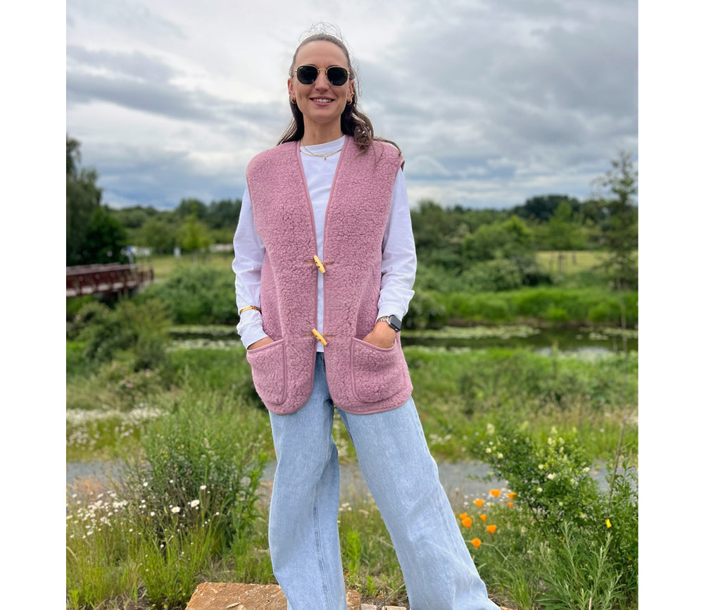 Alwero - Bodywarmer "Alpen 3.0" Adult, Organic Wool, Venetian Pink, ultra light