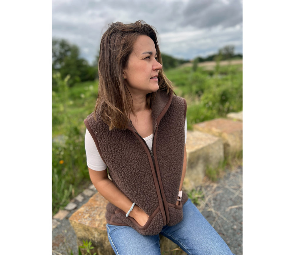 Alwero - "Everest" Adult Bodywarmer, Organic Wool, CHOCOLATE MARTINI, Unisex
