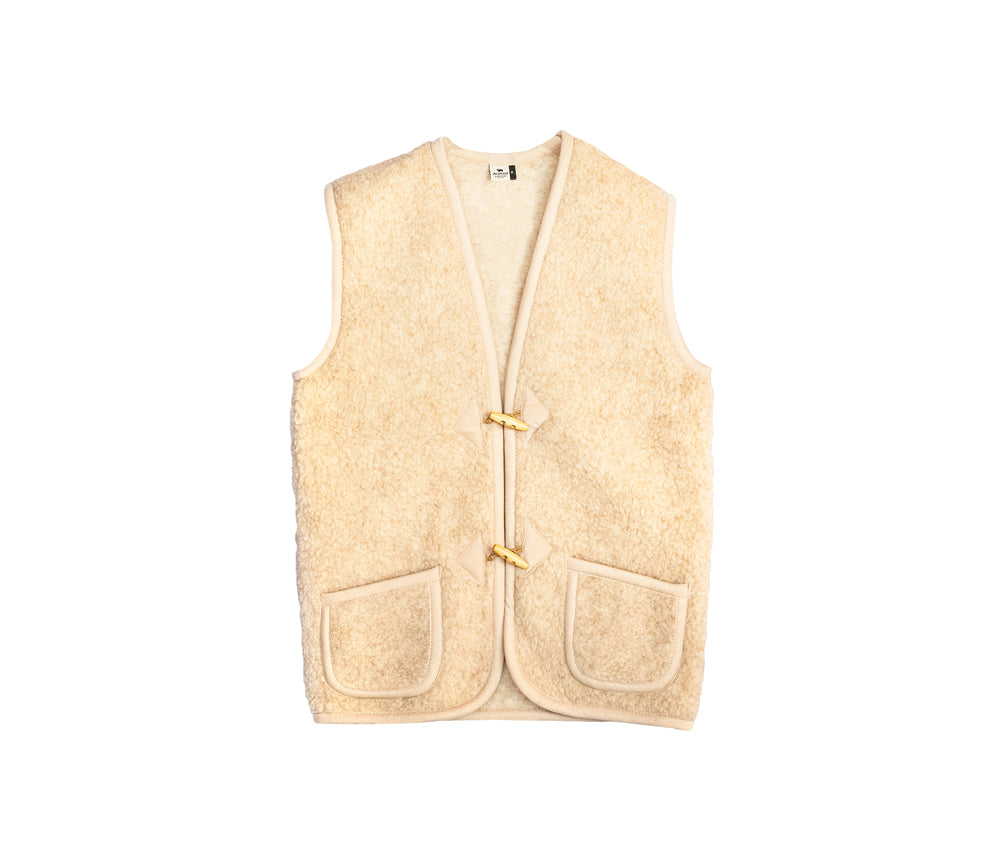 Alwero - Bodywarmer "Alpen" Adult, Biowolle, ENGLISH TEA, Unisex