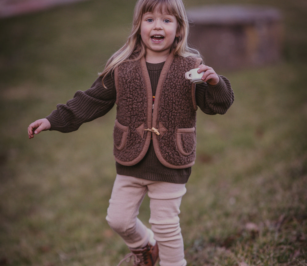 Alwero - Bodywarmer Alpen Junior, Biowolle, BARK