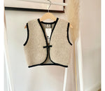 Alwero - Bodywarmer "Alpen 2.0" Junior, Biowolle, Sand Brown, ultra light