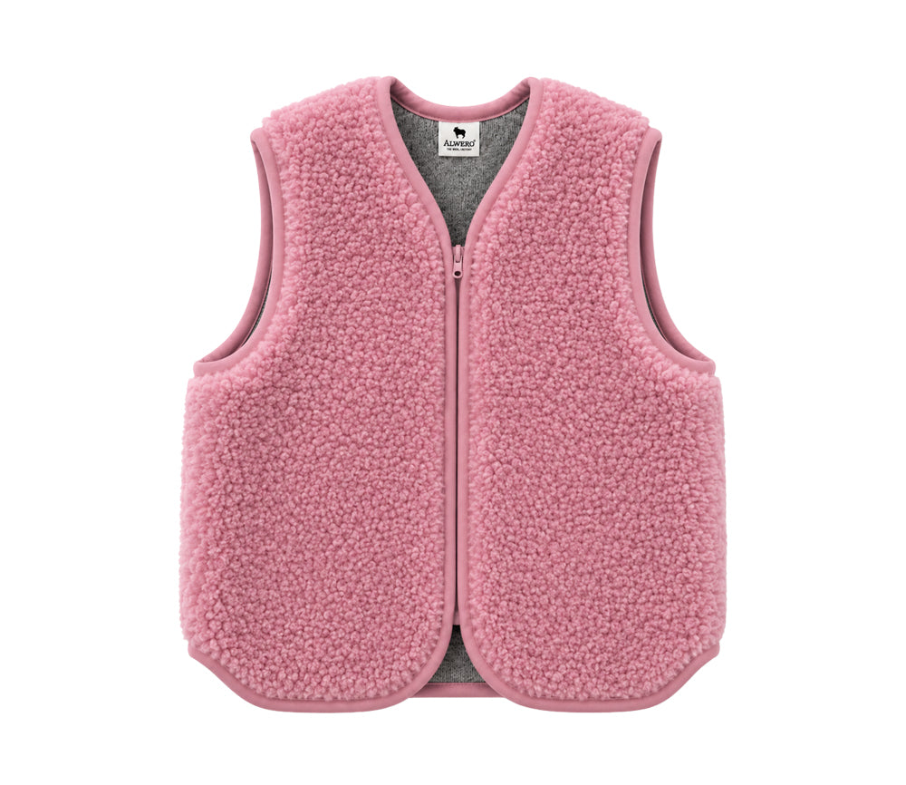 Alwero - Weste "ALF ZIP" Adult, VENETIAN PINK, Merinowolle