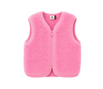 Alwero - Weste "ALF ZIP" JUNIOR, BUBBLE GUM, Merinowolle