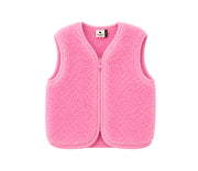 Alwero - Weste "ALF ZIP" JUNIOR, BUBBLE GUM, Merinowolle