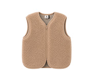 Alwero - Weste "ALF ZIP" JUNIOR, TAN, Merinowolle