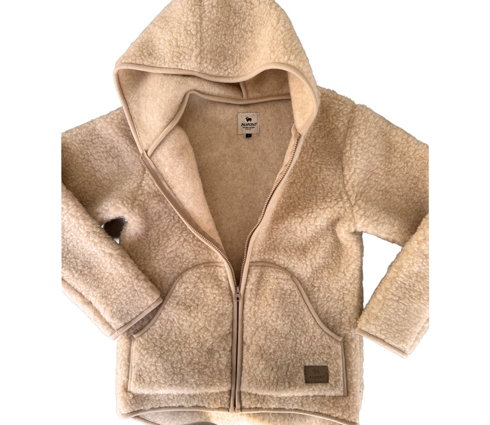 Alwero - Jacke "ALASKEN" Adult, BEIGE, Biowolle Ultra Light