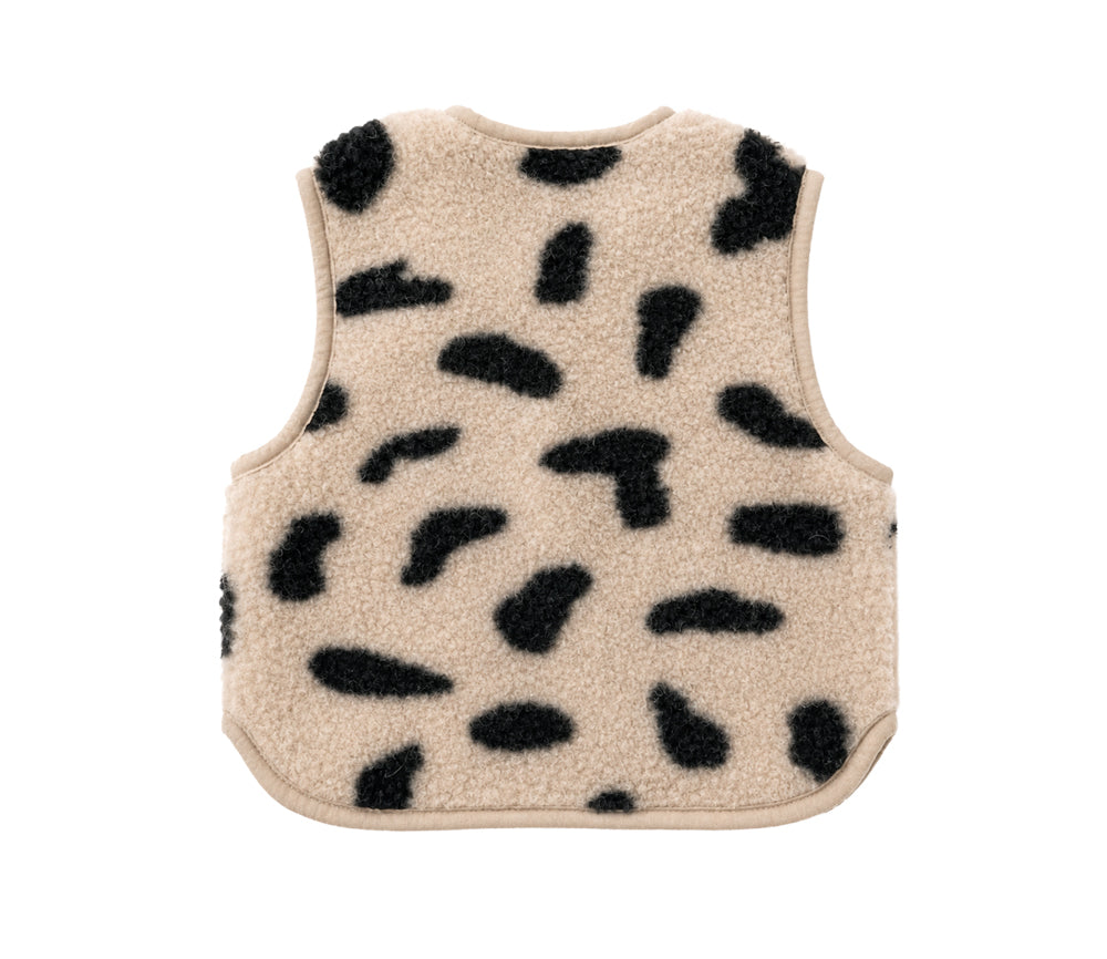 Alwero - Weste "ALF ZIP" JUNIOR, GEPARD, Merinowolle