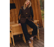 Alwero - Bodywarmer "Alpen 4.0" Adult, Biowolle, CHOCOLATE MARTINI, Unisex