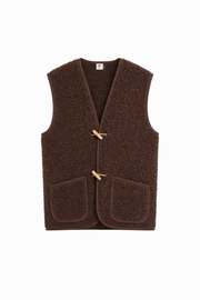 Alwero - Bodywarmer "Alpen 3.0" Adult, Biowolle, Chocolate Martini, ultra light