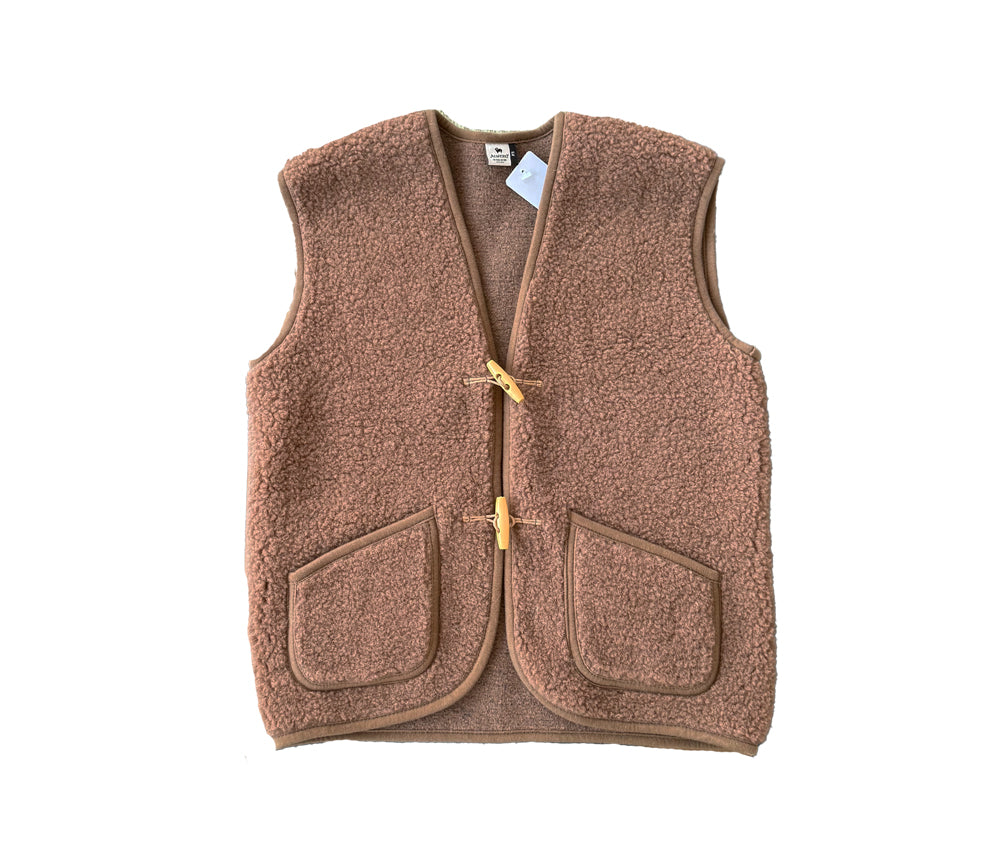 Alwero - Bodywarmer "Alpen 3.0" Adult, Biowolle, Teddy Brown, ultra light