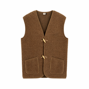 Alwero - Bodywarmer "Alpen 3.0" Adult, Biowolle, Teddy Brown, ultra light