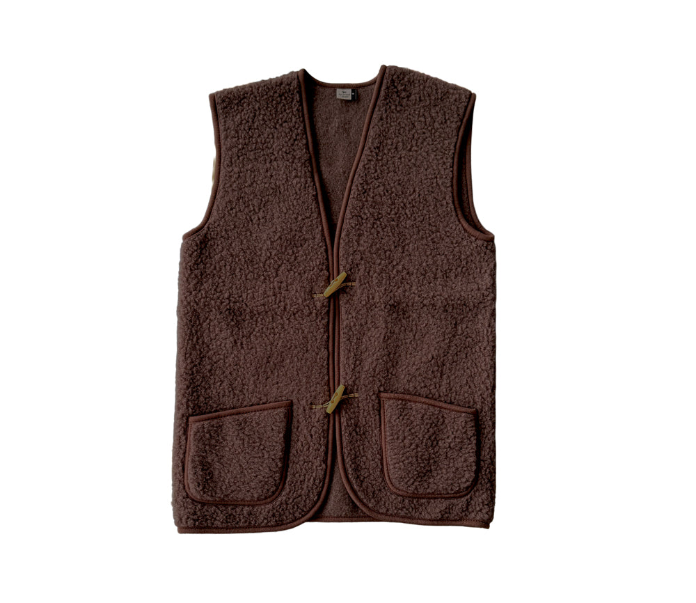 Alwero - Bodywarmer "Alpen 4.0" Adult, Biowolle, CHOCOLATE MARTINI, Unisex