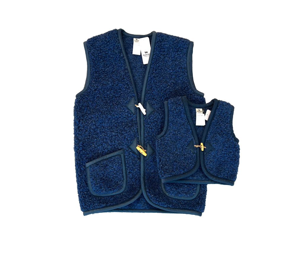 Alwero - Bodywarmer Alpen Junior, Biowolle, DARK NAVY