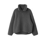 Alwero - Sweater BEL, Oversize ANTHRACITE, Biowolle, ULTRA LIGHT