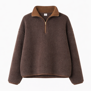 Alwero - Sweater BEL, Oversize CHOCO MARTINI, Biowolle, ULTRA LIGHT