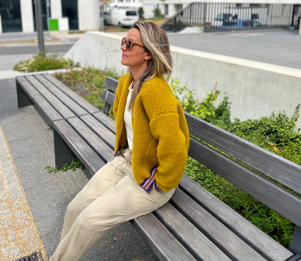 Alwero - Jacke BOOM, Dijon, Biowolle, ultra light