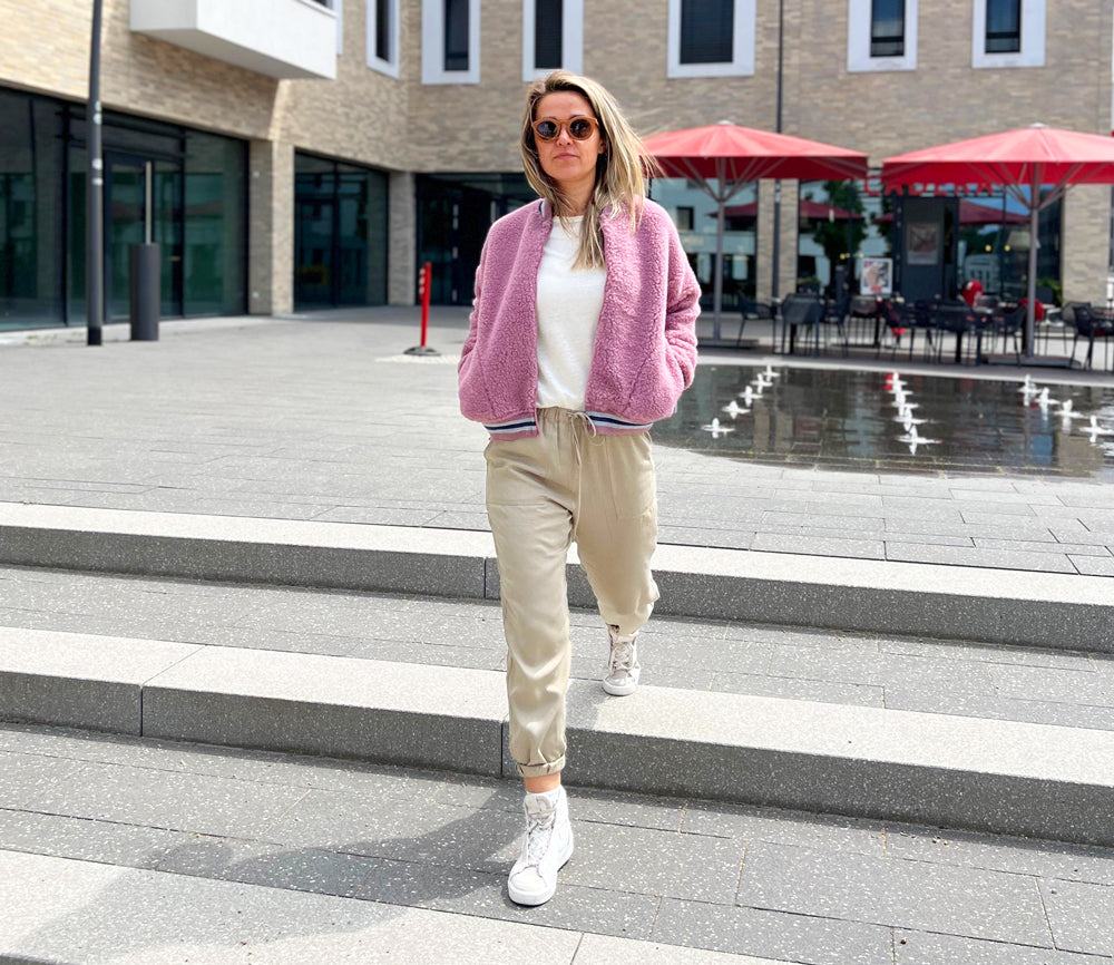 Alwero - Jacke BOOM, Venetian Pink, Biowolle, ultra leicht
