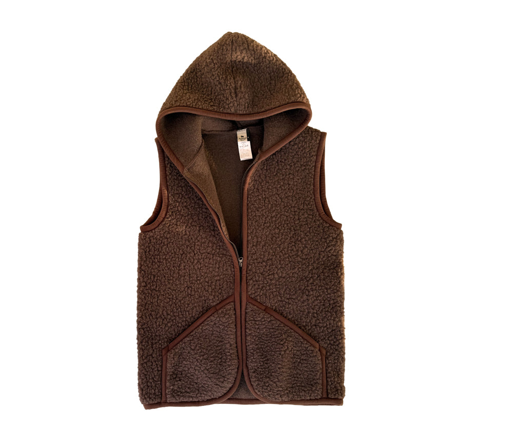 Alwero - Bodywarmer "Everest" Adult, Biowolle, CHOCOLATE MARTINI, Unisex