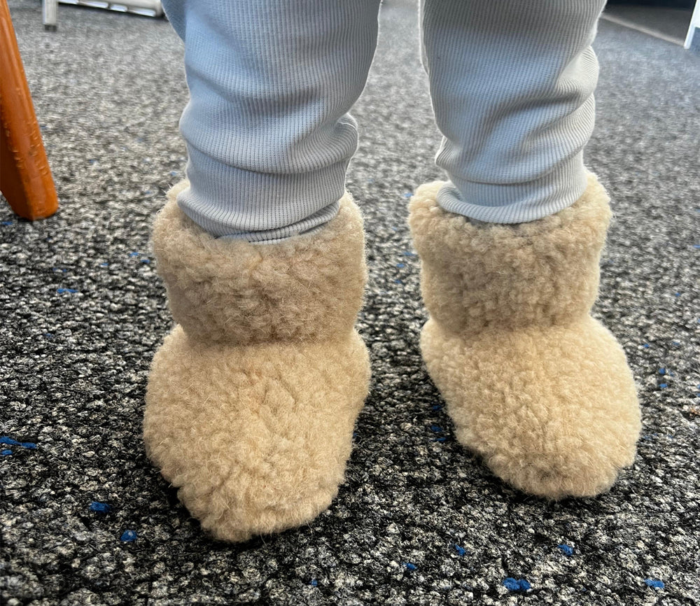 Alwero - Booties Baby, EVERS, Sand Brown, Biowolle