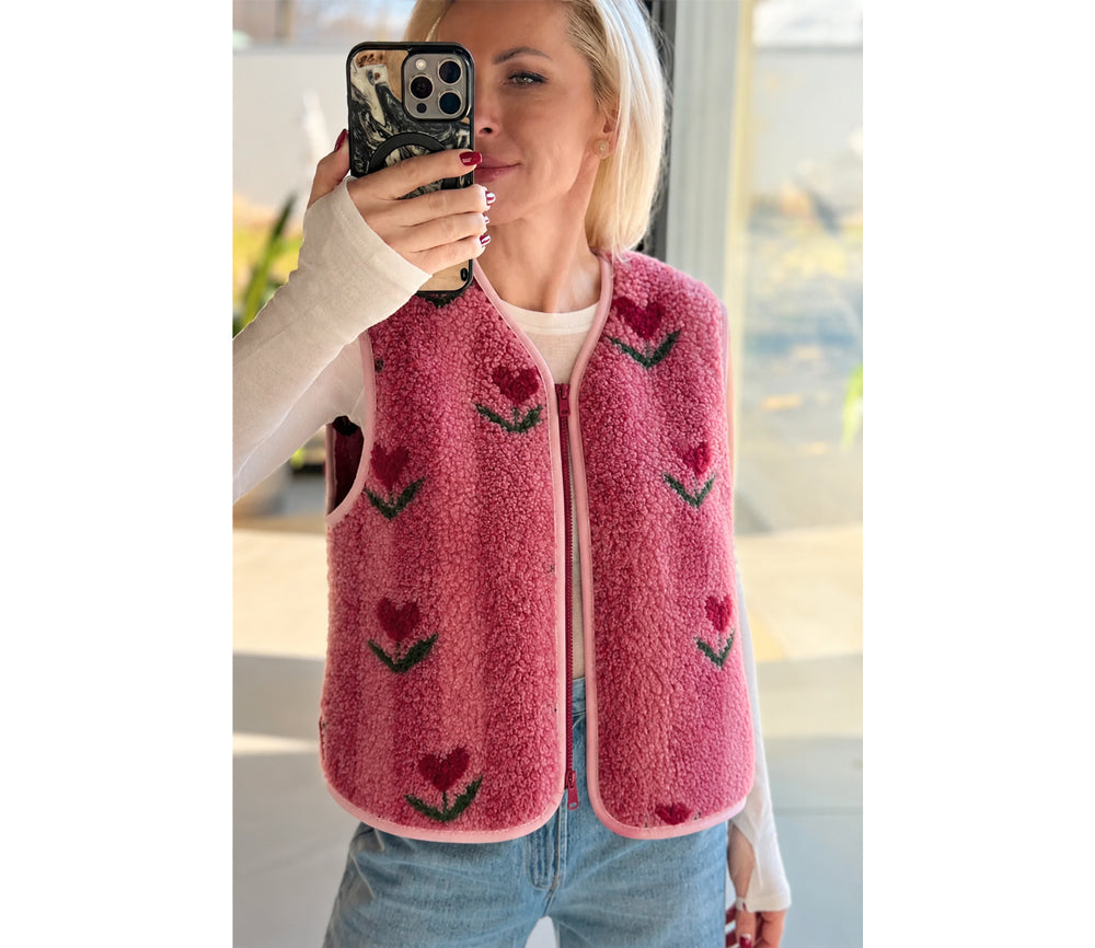 Alwero - Weste "ALF ZIP" Adult, CHERRY, Merinowolle