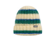 Alwero - Mütze, 'FLUFF', Ecru/Green, Mohair