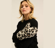 Alwero - Handschuhe, GULLY Adult, LEOPARD WHITE, Biowolle