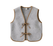 Alwero - Weste "KIS" Adult, SILVER, Wolle Ultra Light, gebürstet